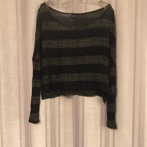 Cropped Sweater Urban Outfitters Nacy/Metallic